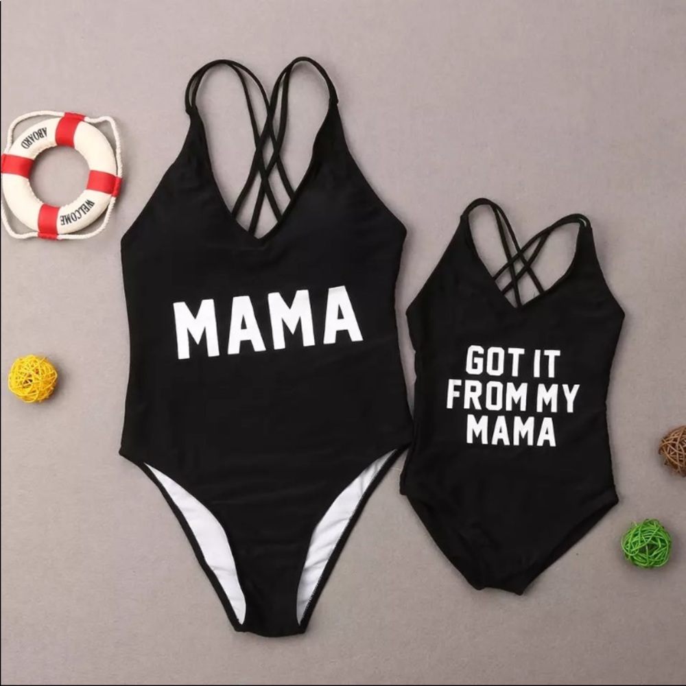 mama one piece swim suit